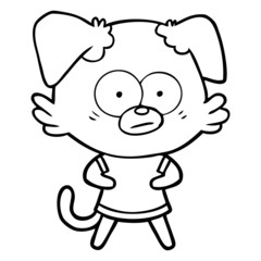 nervous dog cartoon