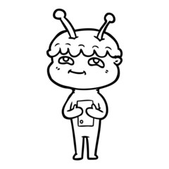 friendly cartoon spaceman