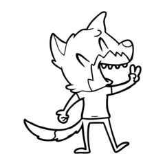 laughing fox cartoon