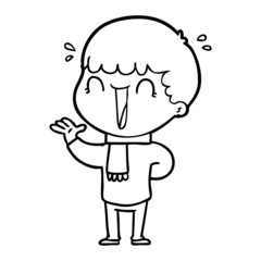 laughing cartoon man