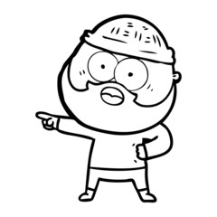cartoon bearded man