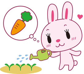 人参　育てる　兎