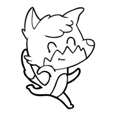 cartoon friendly fox