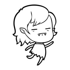 Fototapeta premium cartoon undead vampire girl