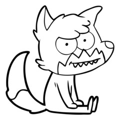 cartoon grinning fox