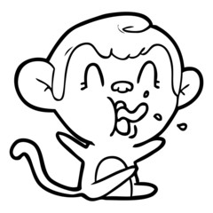crazy cartoon monkey