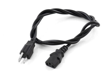 power cable isolated on white background