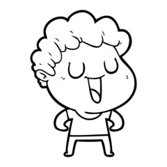 laughing cartoon man