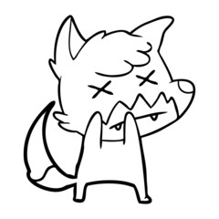 cartoon dead fox