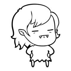 cartoon undead vampire girl