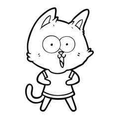 funny cartoon cat