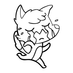 crying fox cartoon