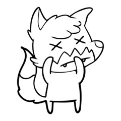 cartoon dead fox