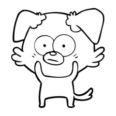 nervous dog cartoon