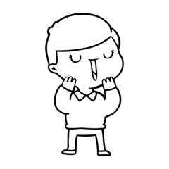 cartoon happy boy