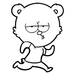 bored polar bear running cartoon