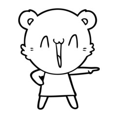 happy bear cartoon