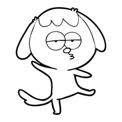 cartoon bored dog