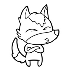 cartoon wolf whistling