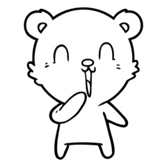 happy laughing cartoon bear