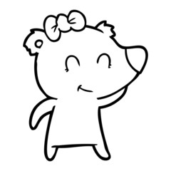 female bear cartoon