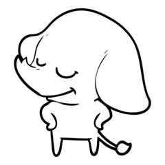 cartoon smiling elephant