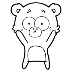 worried bear cartoon