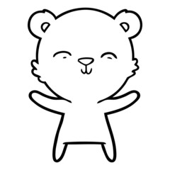 happy cartoon polar bear