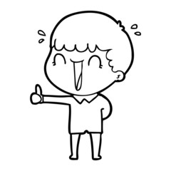 laughing cartoon man