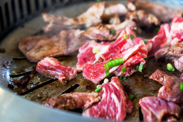 Fresh and Raw Beef Prepared for cooking.