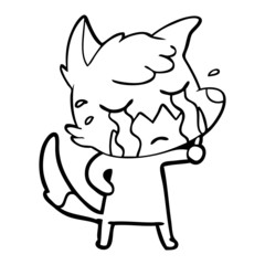 crying fox cartoon