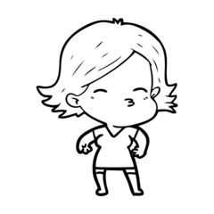 Obraz premium cartoon woman