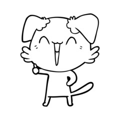 happy little dog cartoon
