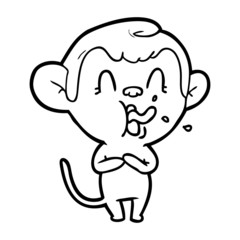 crazy cartoon monkey