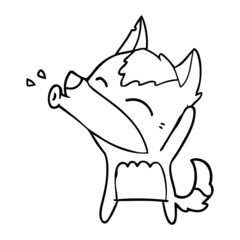 howling wolf cartoon