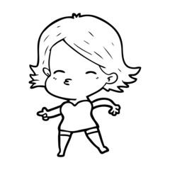 cartoon woman pointing