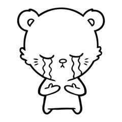 crying cartoon bear