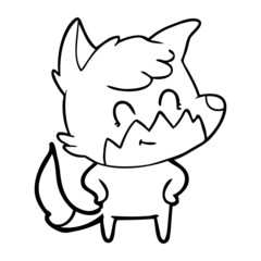 cartoon friendly fox