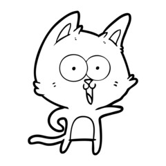 funny cartoon cat