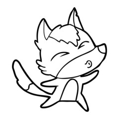 cartoon wolf howling