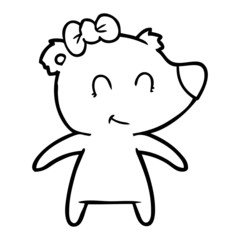 female bear cartoon
