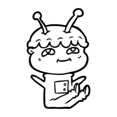 friendly cartoon spaceman