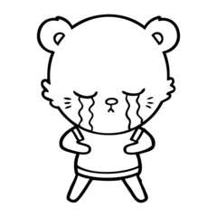crying cartoon bear