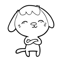 Obraz premium happy cartoon dog