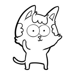 happy cartoon cat