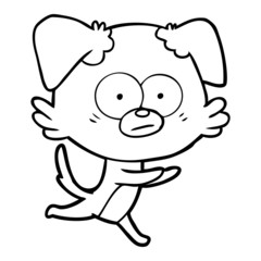 nervous dog cartoon