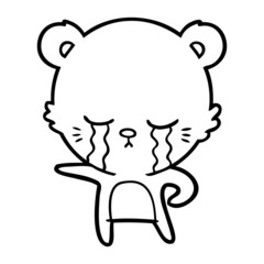 crying cartoon bear