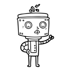 cartoon robot