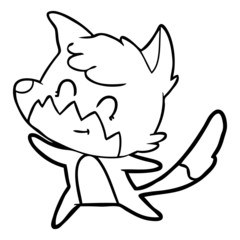 cartoon friendly fox