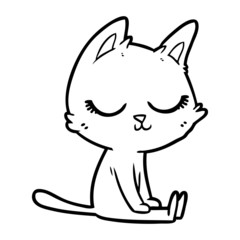 calm cartoon cat